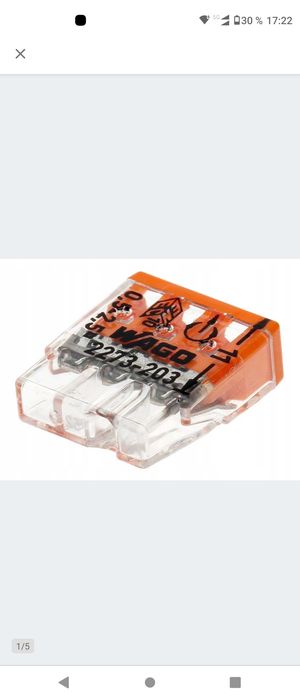 Wago на з'єднання кабелю