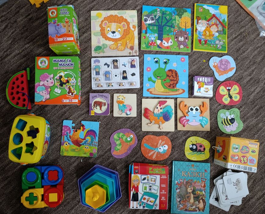 Розвиваючі Іграшки та пазли з 1+