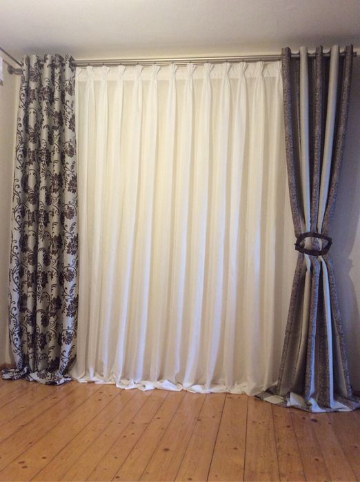 Zasłony 4 sztuki + 2 firany