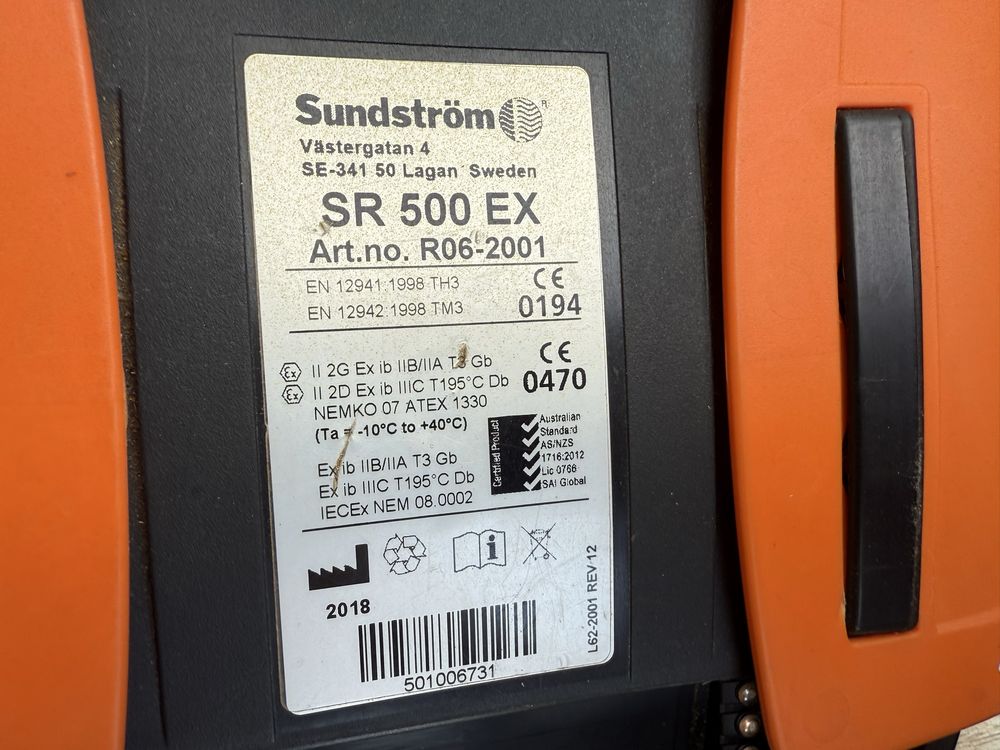 Zestaw nawiewny Sundstrom SR 500 EX + 2 aku + maska szklany wizjer