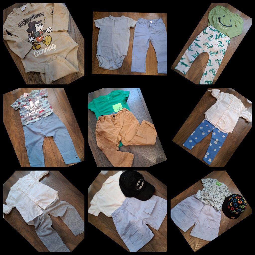 Mega paka r.80 chlopiec wiosna lato next Adidas h&m