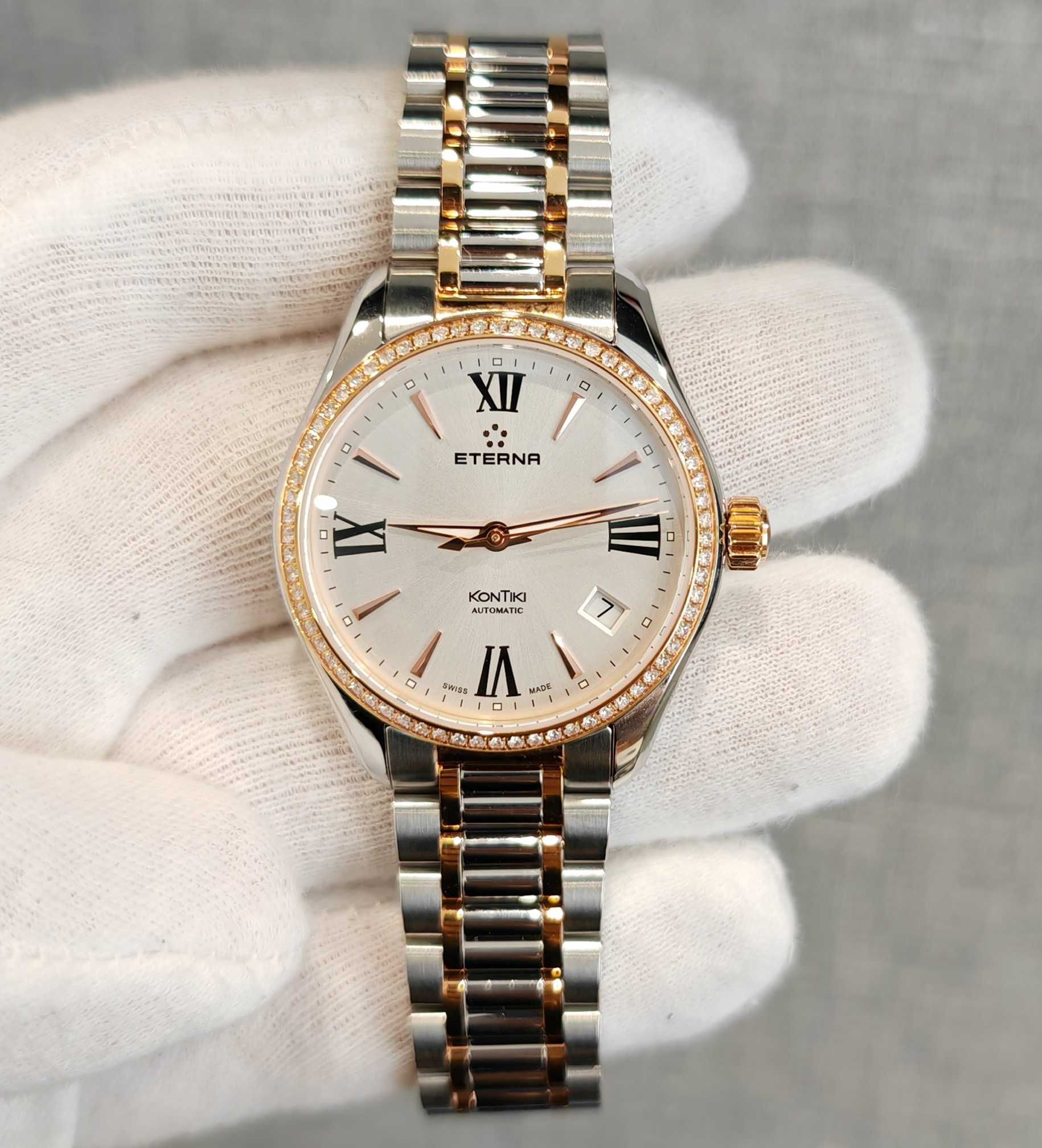Жіночий годинник Eterna KonTiki Automatic 1260.55 Swiss made Diamond