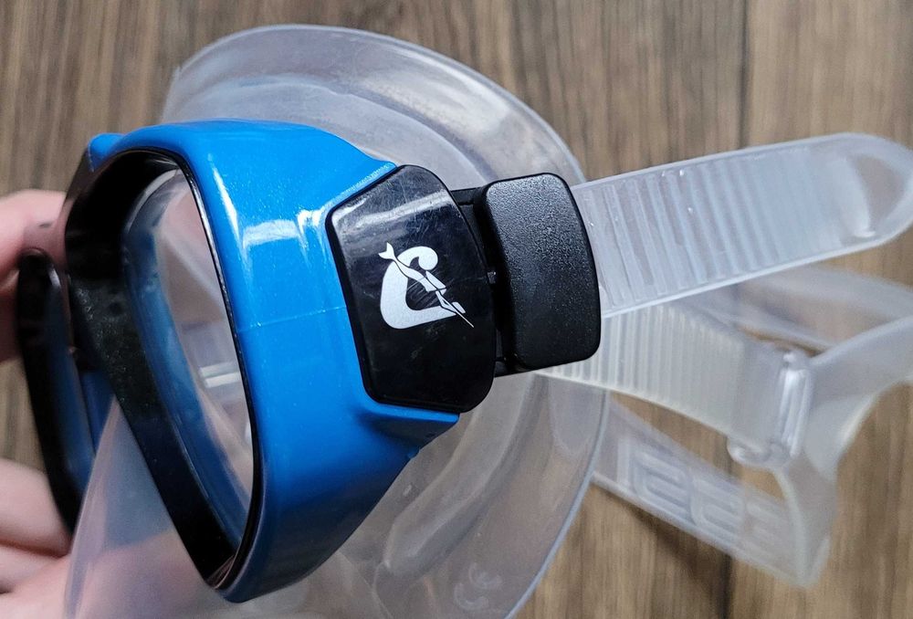 maska do nurkowania snorkeling okulary Cressi Focus niebieski stan BDB