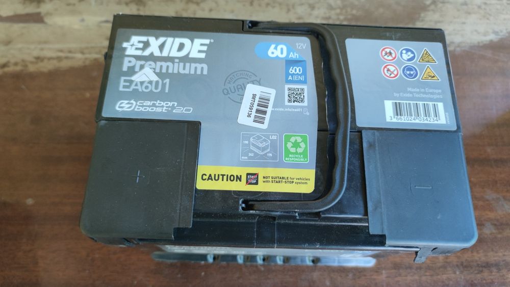 Акумулятор Exide Premium 60 А·год (+/-) Euro (600EN)  EA601