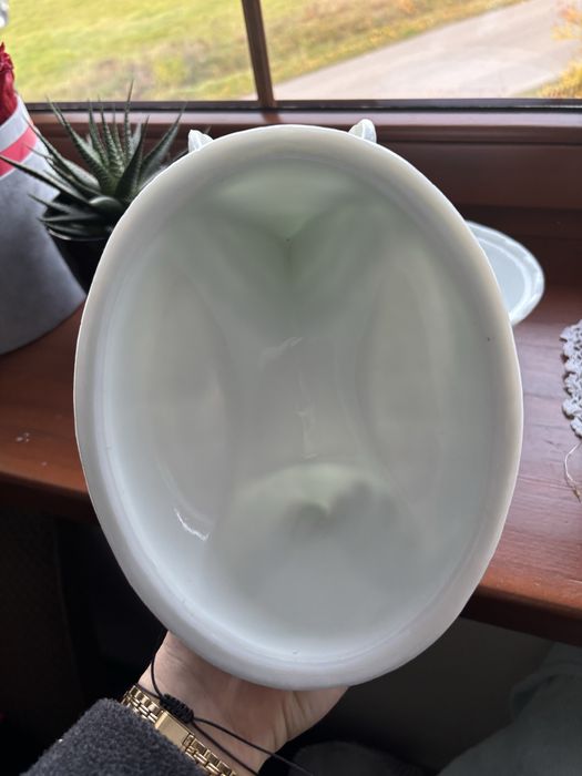 Szklana kura ząbkowice prl stare szkło