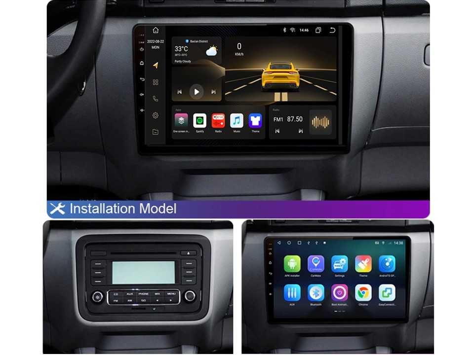 Radio samochodowe Android Skoda Fabia (10.1", black) 2007.-2014