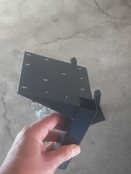 Pés de móvel em ferro robusto, 5 unidades em preto