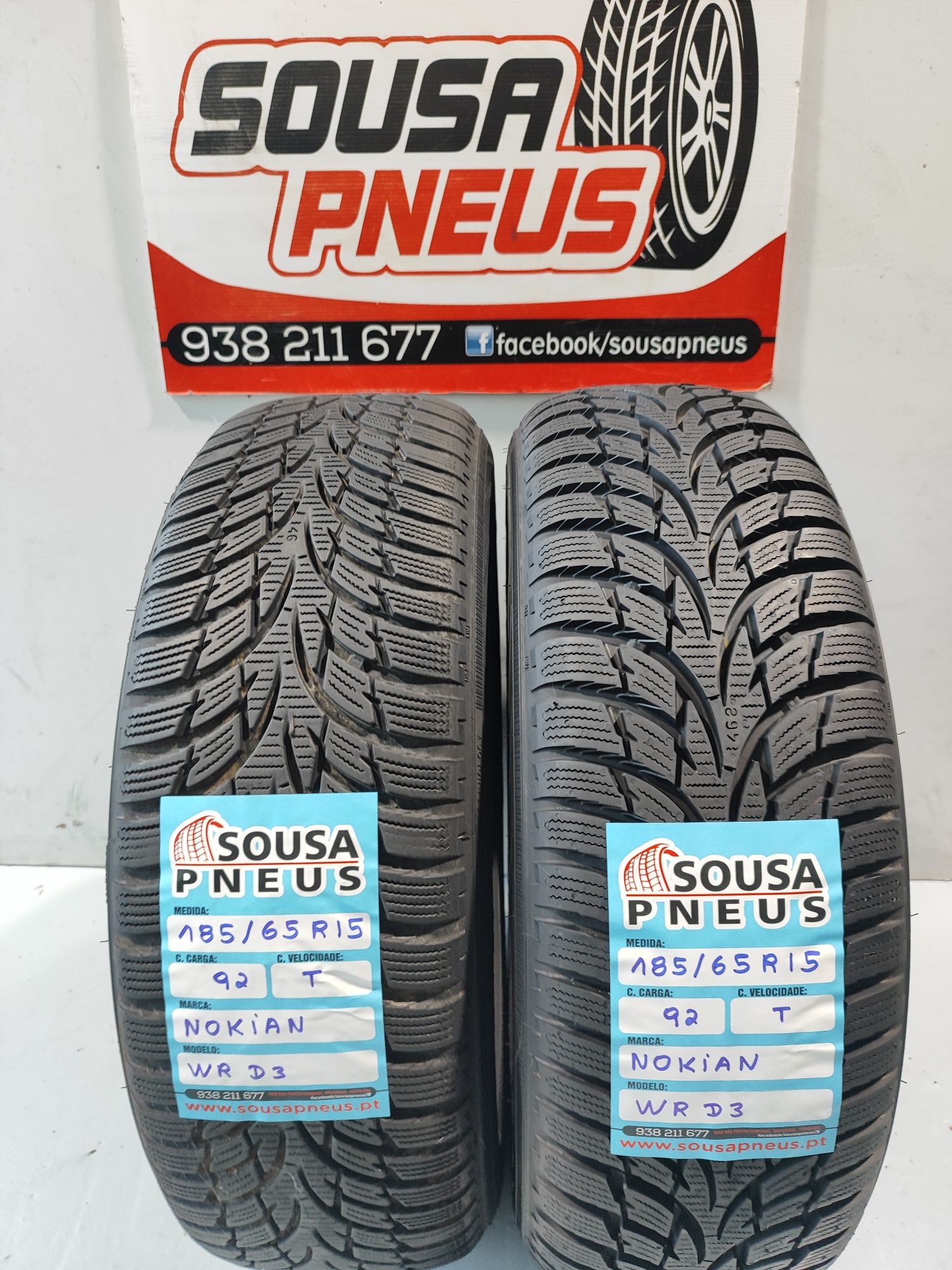2 pneus semi novos 185-65R15 Nokian - Oferta dos portes