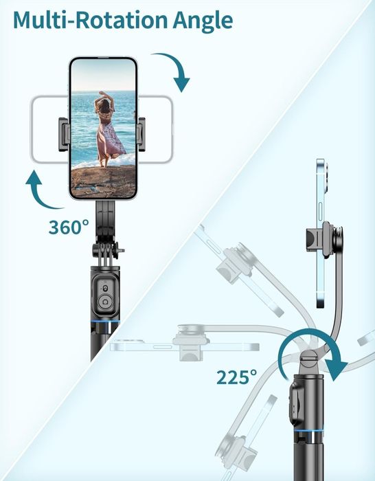 Selfie Stick, 41'' rozkładany statyw na telefon z uchwytem