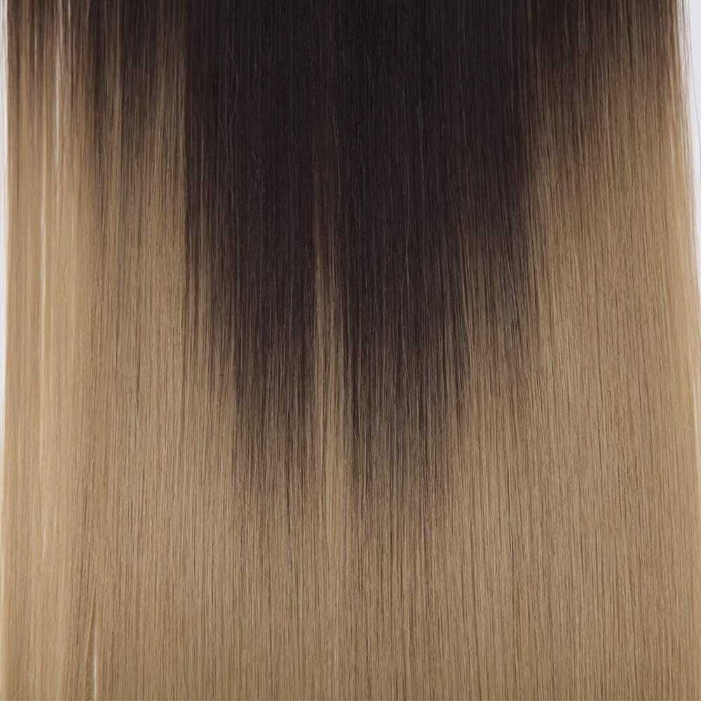 TRESKA 66cm ciemny brąz do blondu doczepy przedłużki do włosów s468