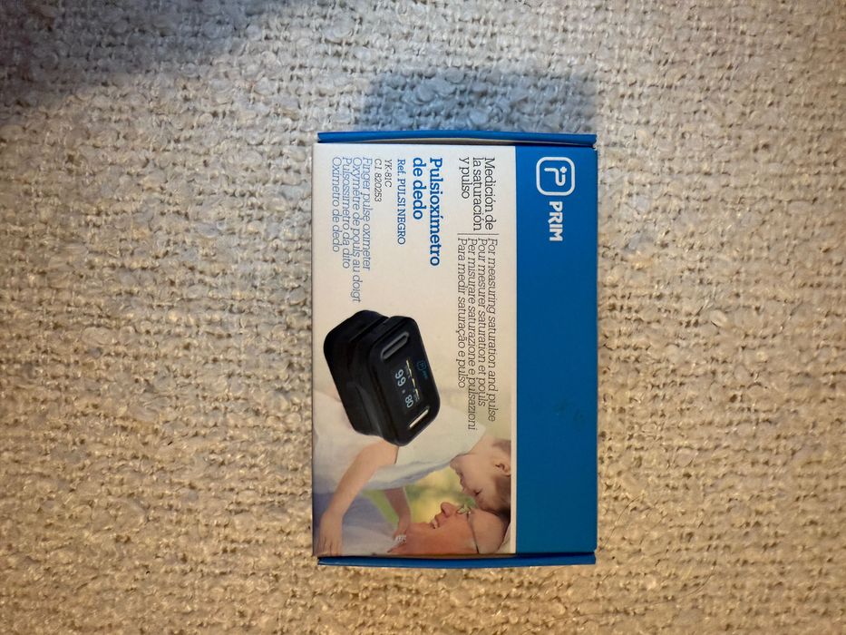 Oxímetro de pulso de dedo preto Prim