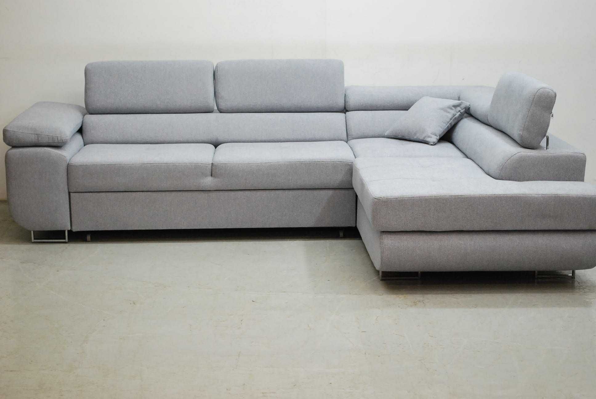 nbw DESIGN NOWOCZESNY narożnik z funkcja spania + pojemnik, sofa tkani