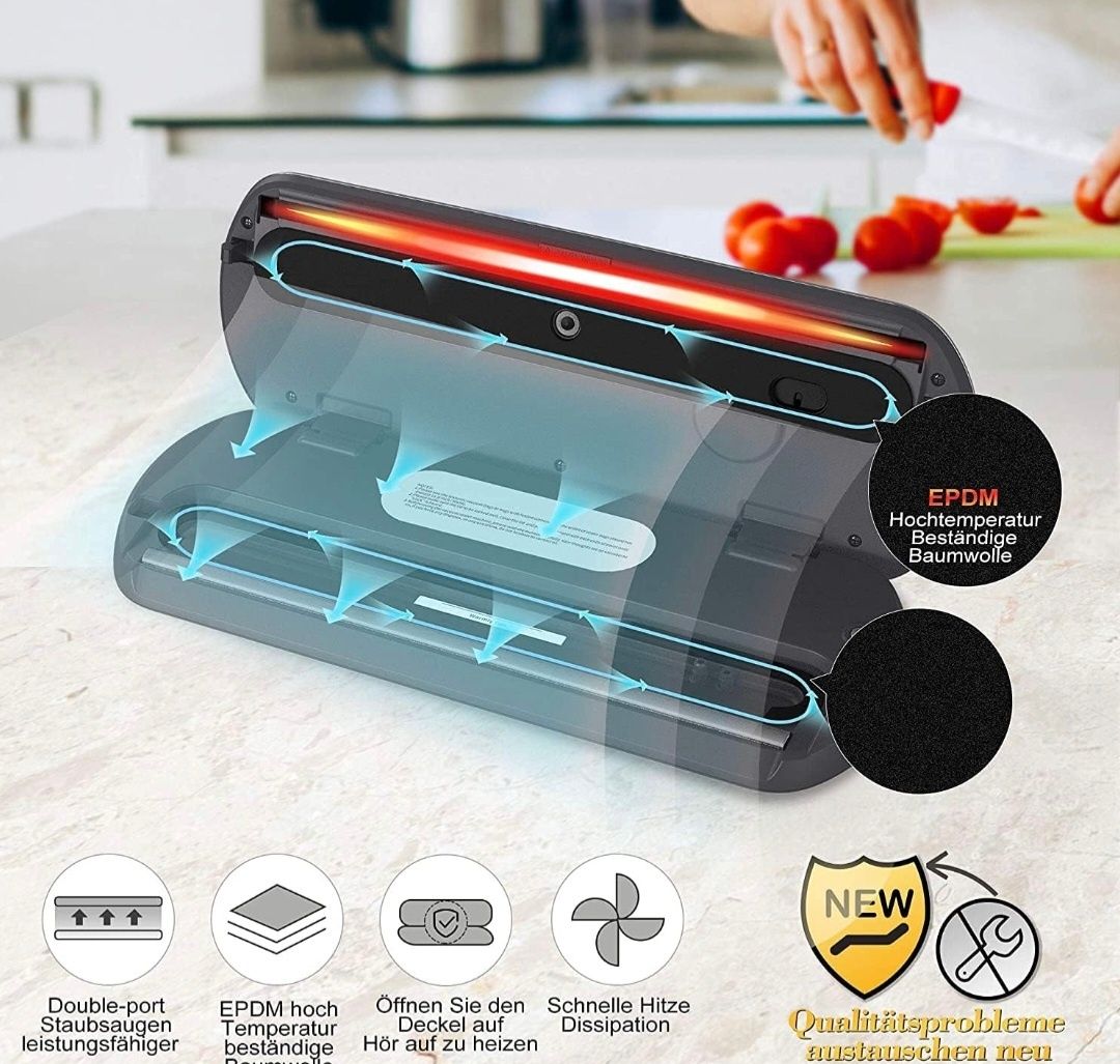 KitchenBoss Urządzenie do pakowania próżniowego 3 w 1 + 20 worków