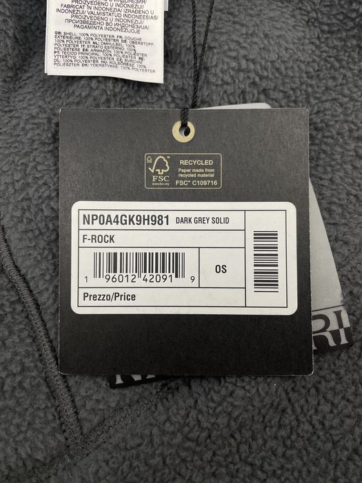 Шапка Napapijri F-Rock Оригінал Темно-сіра Унісекс Зимова NP0A4GK9H981