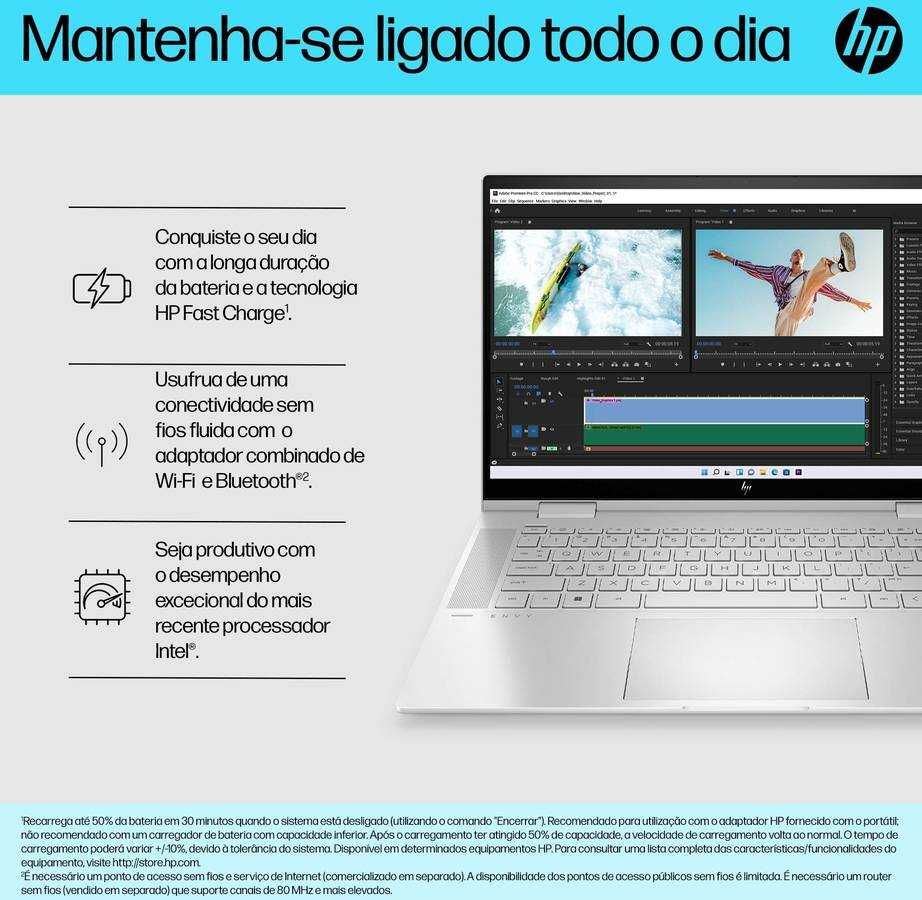Pc HP Envy 15 Pavilhon i7 + Táctil + GARANTIA 2027 + Oferta SSD 500GB
