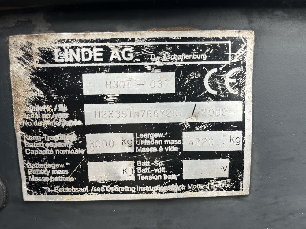 Linde H30T LPG wozek widlak still perkins 3 tony ogrzewanie