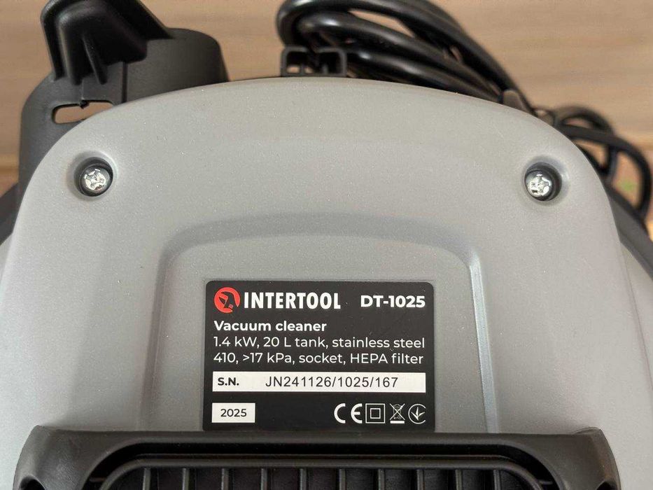 Мощный Пылесос INTERTOOL с нержавейки + розетка к инструменту Гарантия