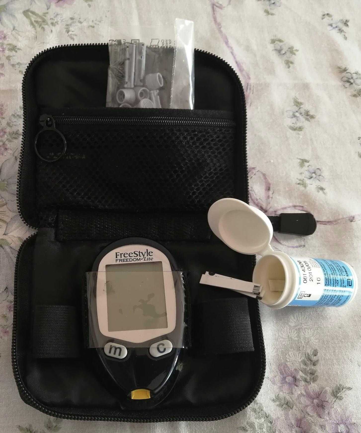 medidor de glucose conforme fotografias