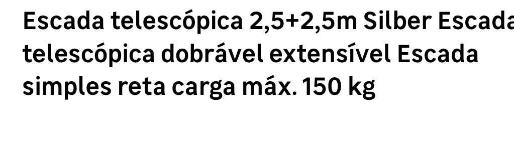 Escada telescópia extensível