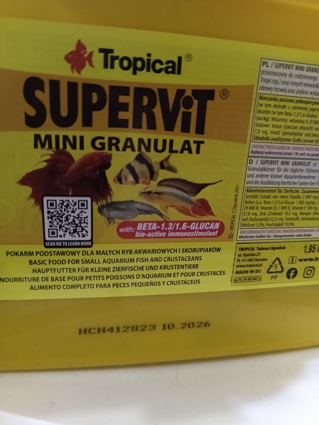 Pokarm dla ryb Supervit Mini Granulat 50g