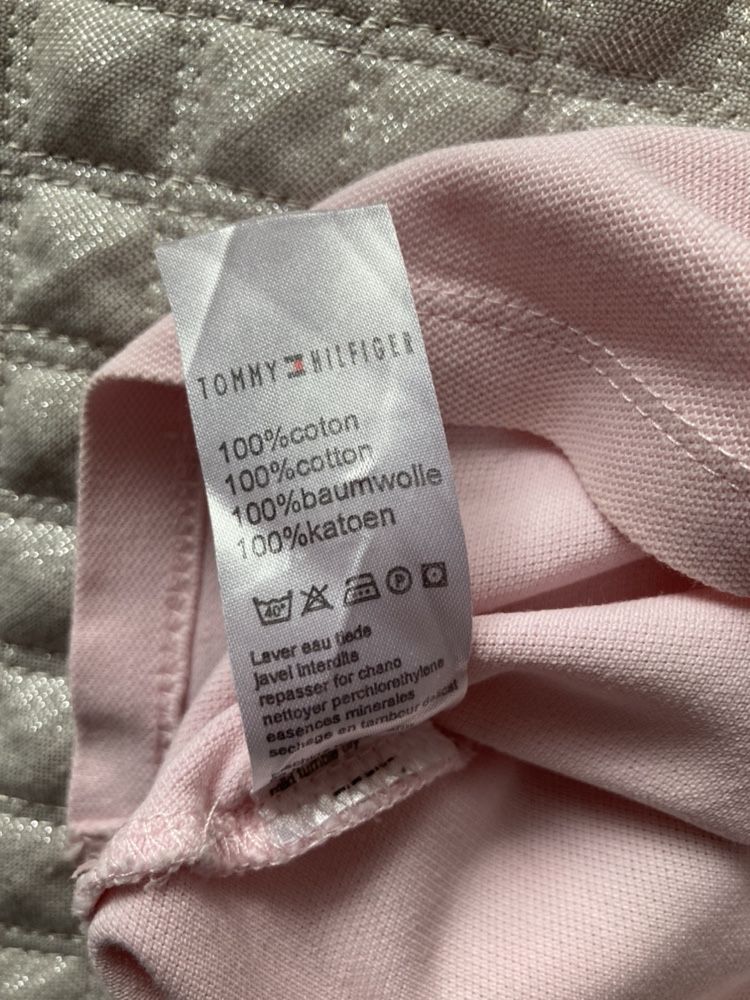 Różowa koszulka t-shirt polo Tommy Hilfiger