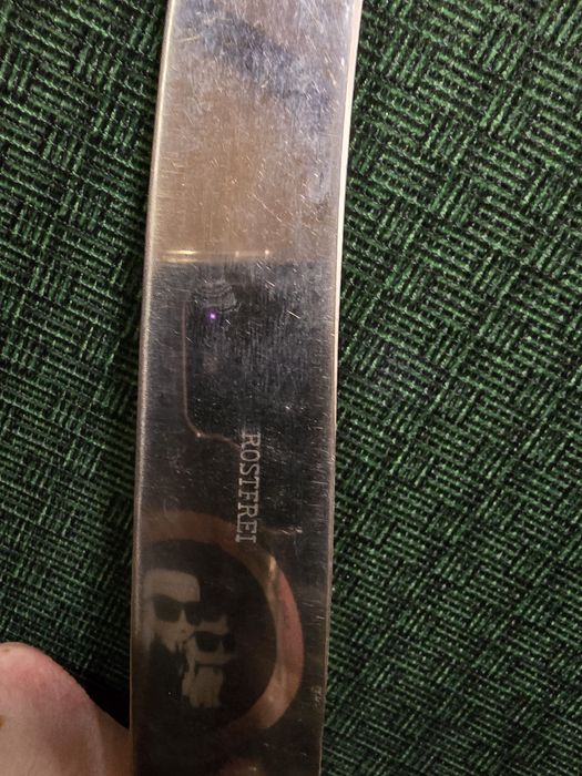 Zestaw Niemieckich posrebrzanych sygnowanych noży 6 sztuk stan bdb