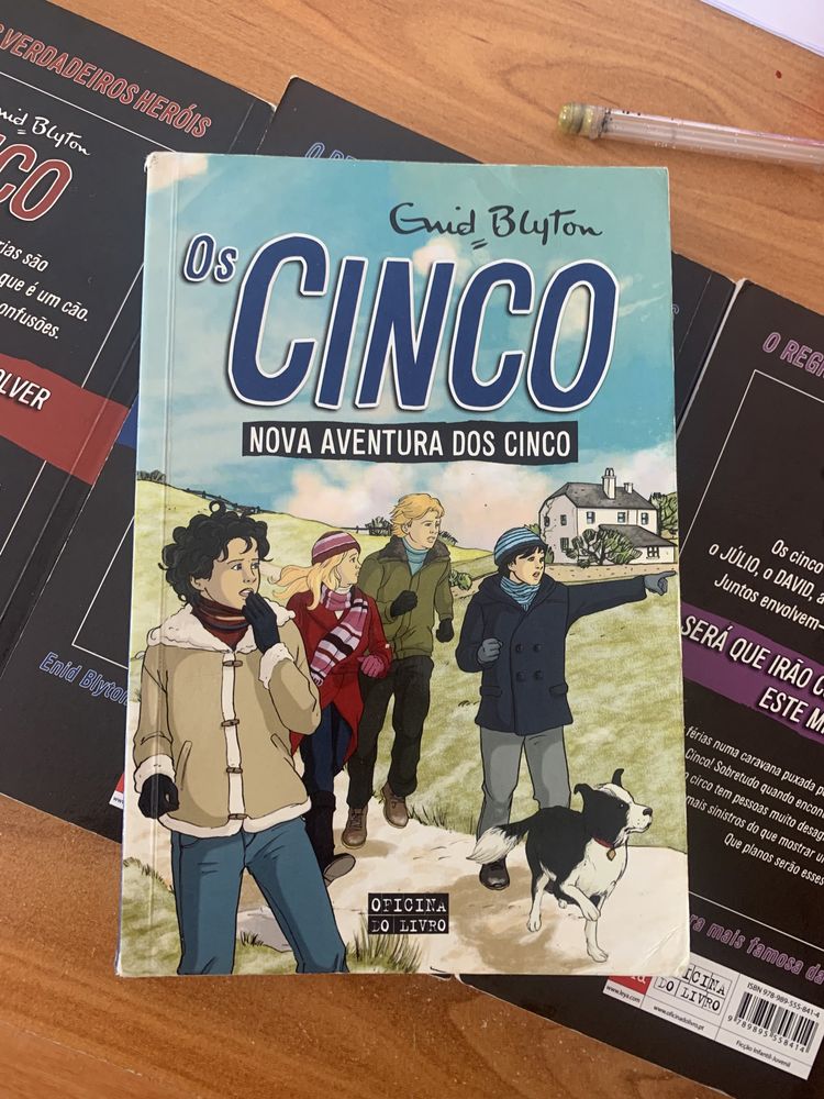 Livros Os cinco de Enid Blyton