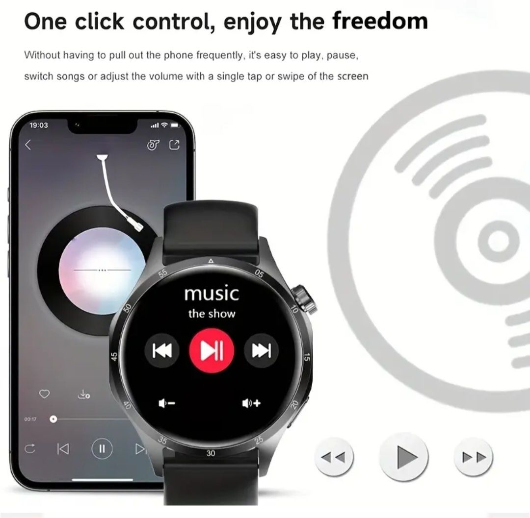 SmartWatch S11 Steel Black dwa paski w zestawie bransoletka i sylikon