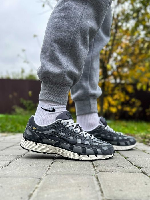 (2093) Термо Зимові Кросівки Nike P-6000 сірі (41-46) найк найки