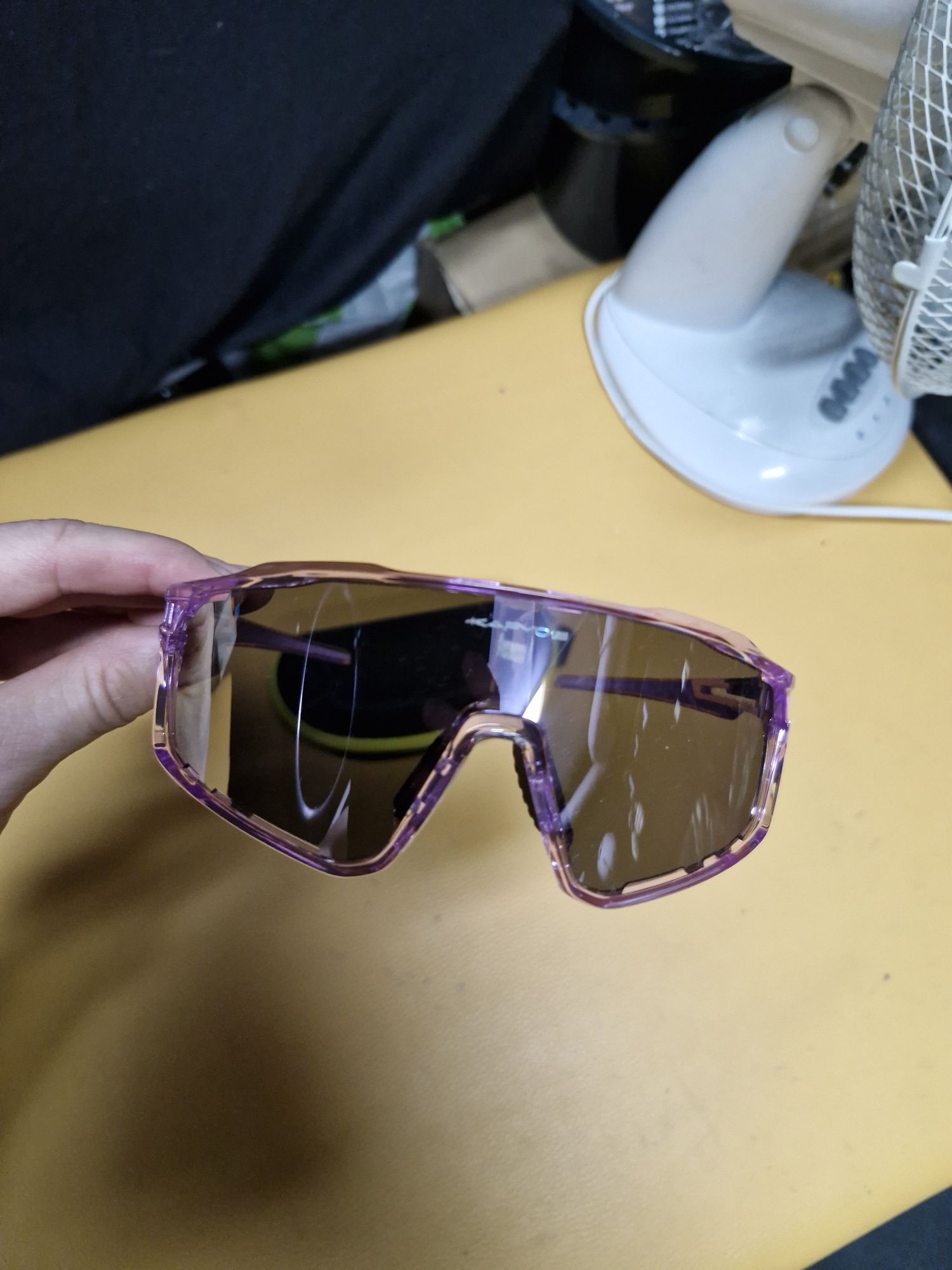 Piękne nowe różowo fioletowe okulary kolarskie Kapvoe UV400 30g