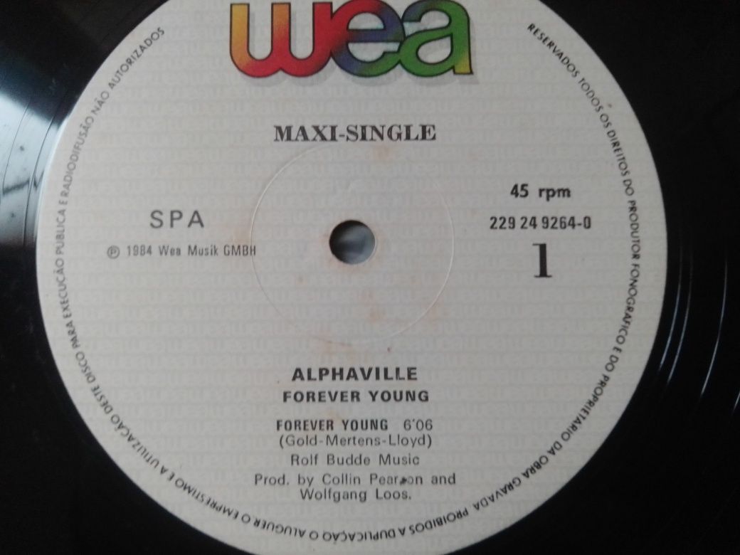 Vinil Maxi Single Alphaville - Forever Young