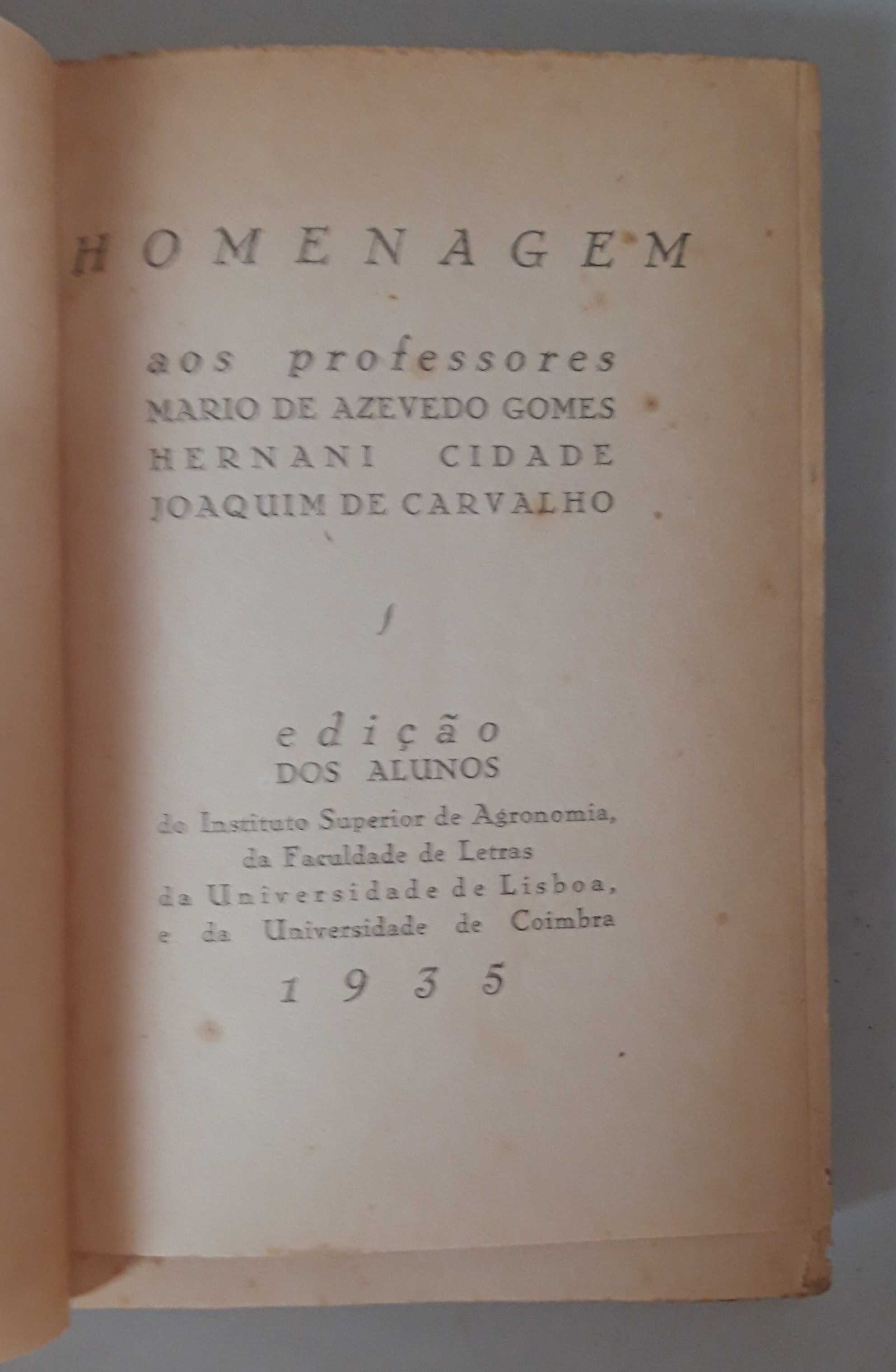 Livro - Homenagem aos Professores Azevedo G., Hernani C. e Joaquim C.