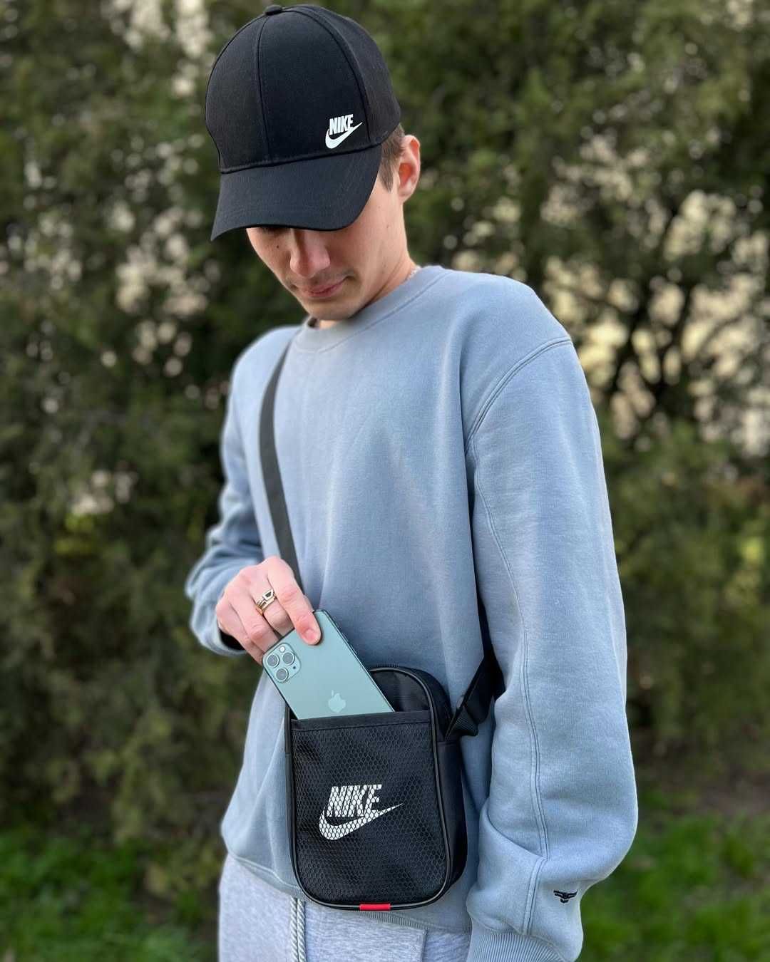 Компактна сумка Nike, стильний месенджер Найк, барсетка через плече