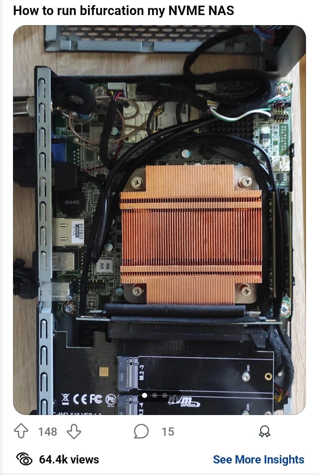 4*M2 NVMe NAS RAID 0,1,5,1E mini komputer