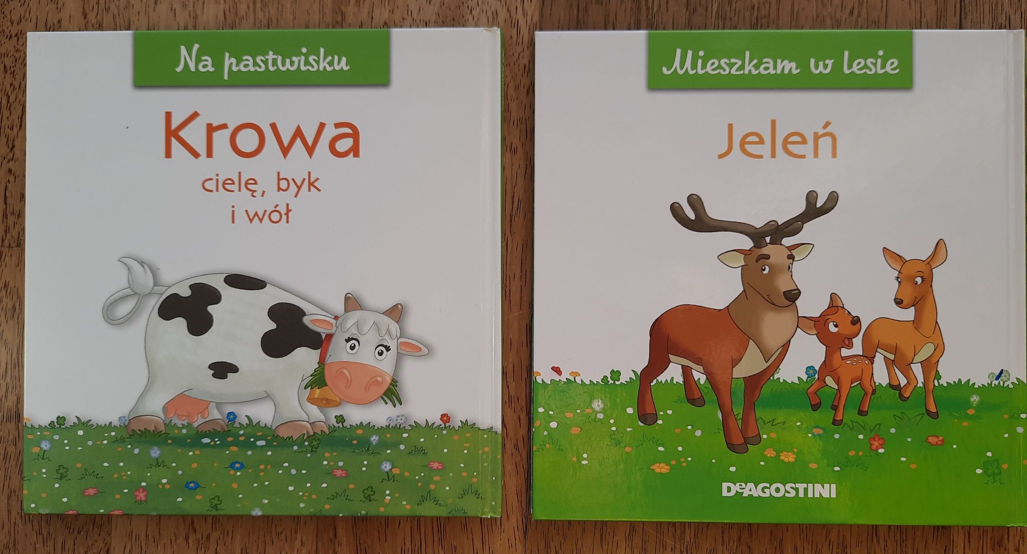 Zestaw Na pastwisku Krowa i Mieszkam w lesie Jeleń