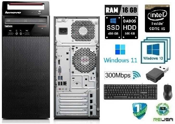 Pç-TORRE Lenovo E73-4ªGr.-I5 3.2Ghz|16G|SSD480G+HDD500G|WIFI|W10|W11Pt