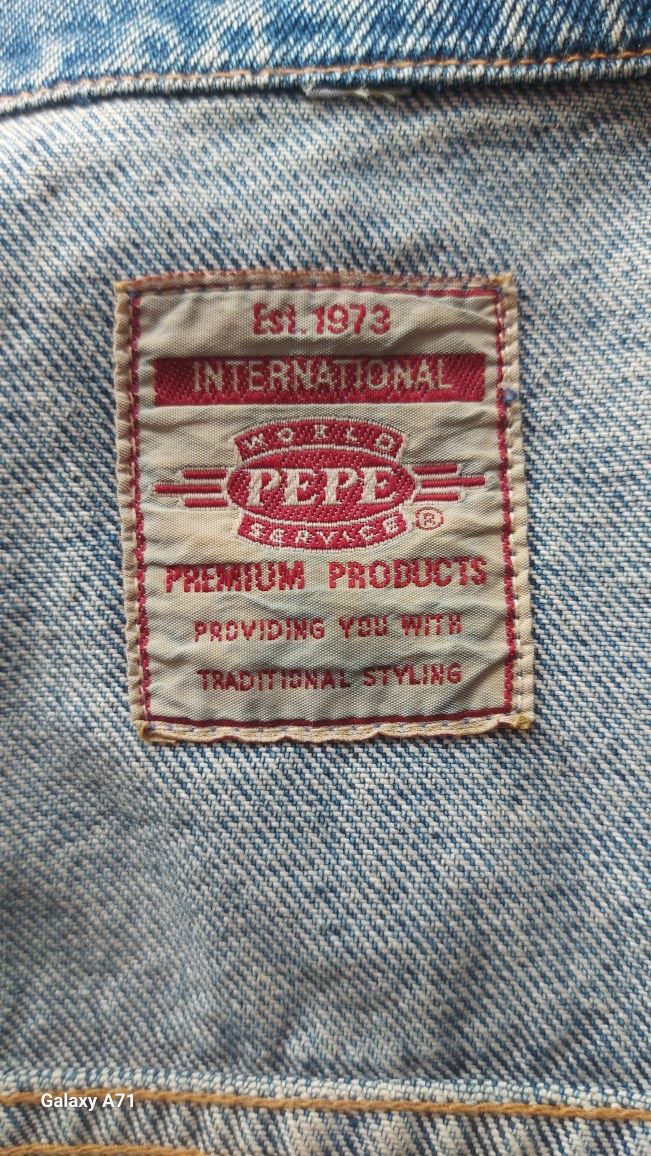 Unikatowa kurtka jeansowa Pepe Jeans, styl vintage
