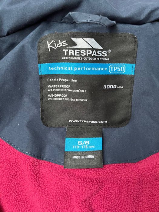 Парка куртка зимова Trespass для дівчинки