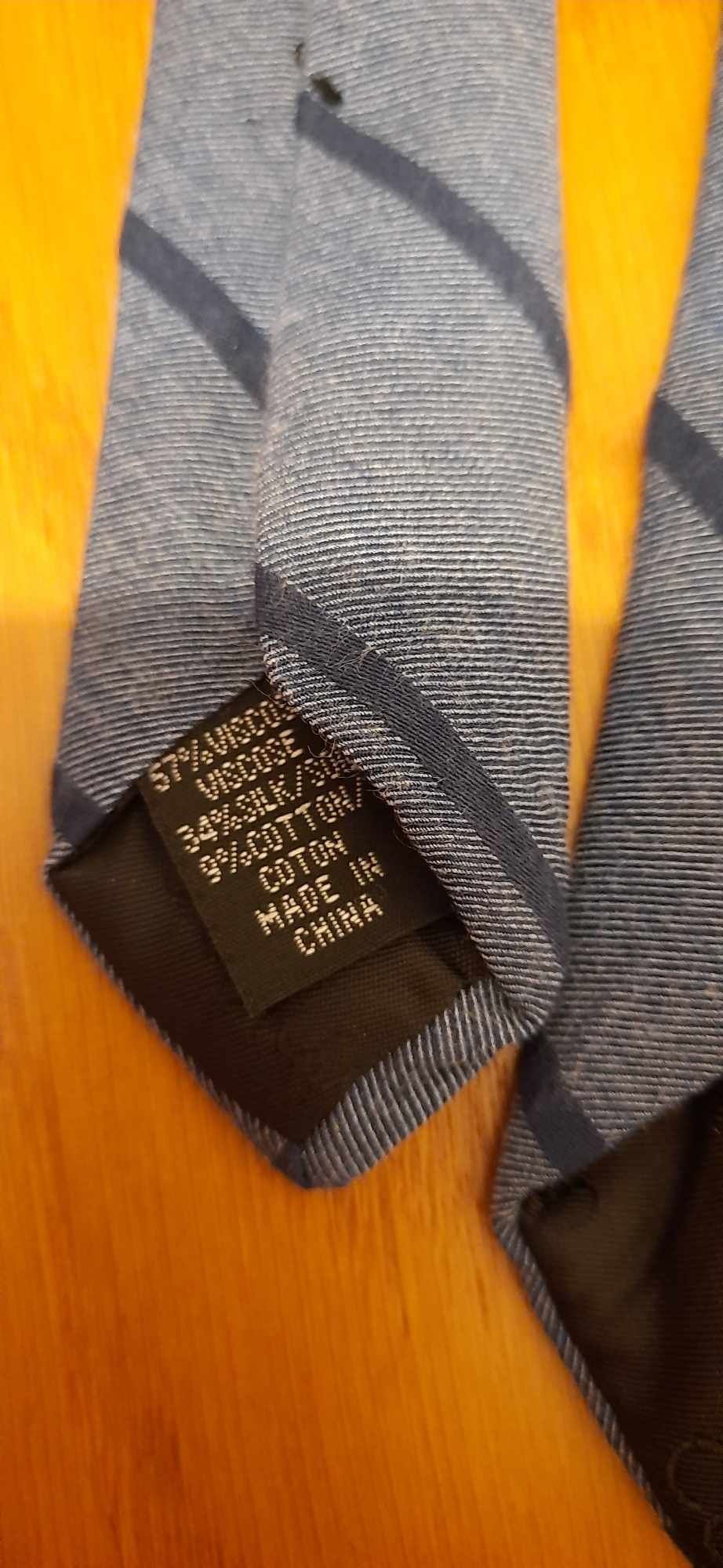 Niebieski krawat Calvin Klein jedwab wiskoza bez wad