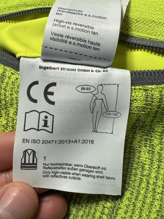 Kurtka dwustronna ostrzegawcza STRAUSS e.s.motion ten