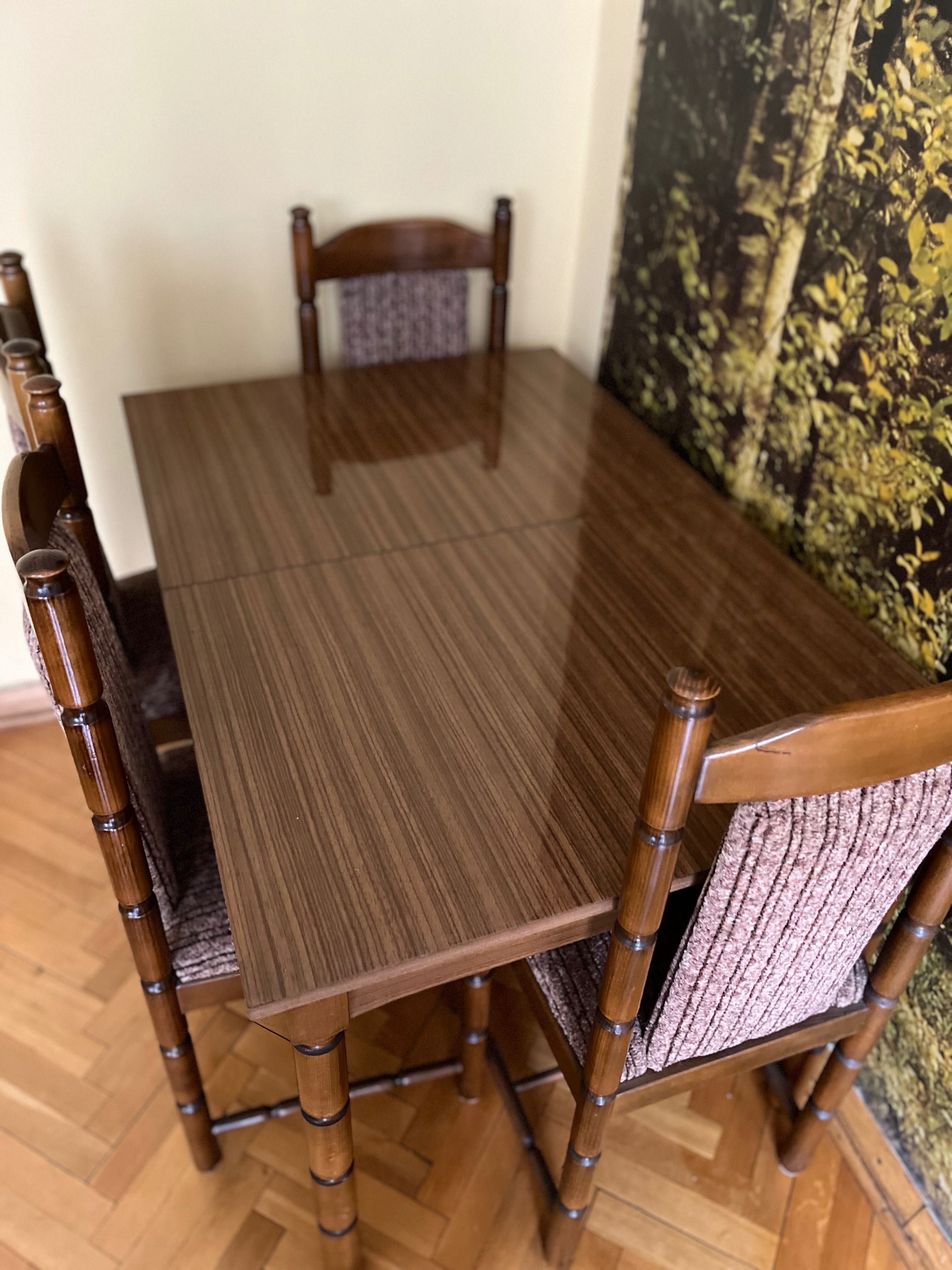 Stół rozsuwany i 6 krzeseł