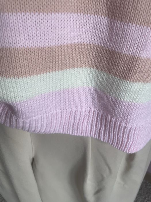 Słodki sweter pasiaczek oversize 42/44/46/48