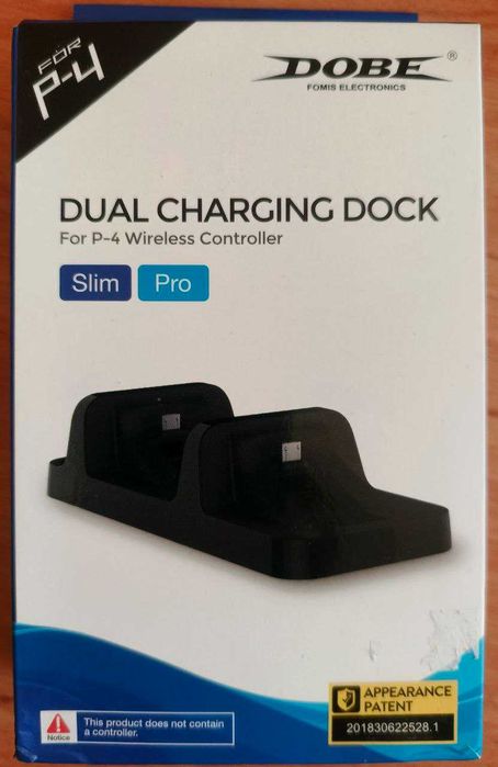 Зарядна станція DOBE для геймпадів DualShock 4 (PS4) Black