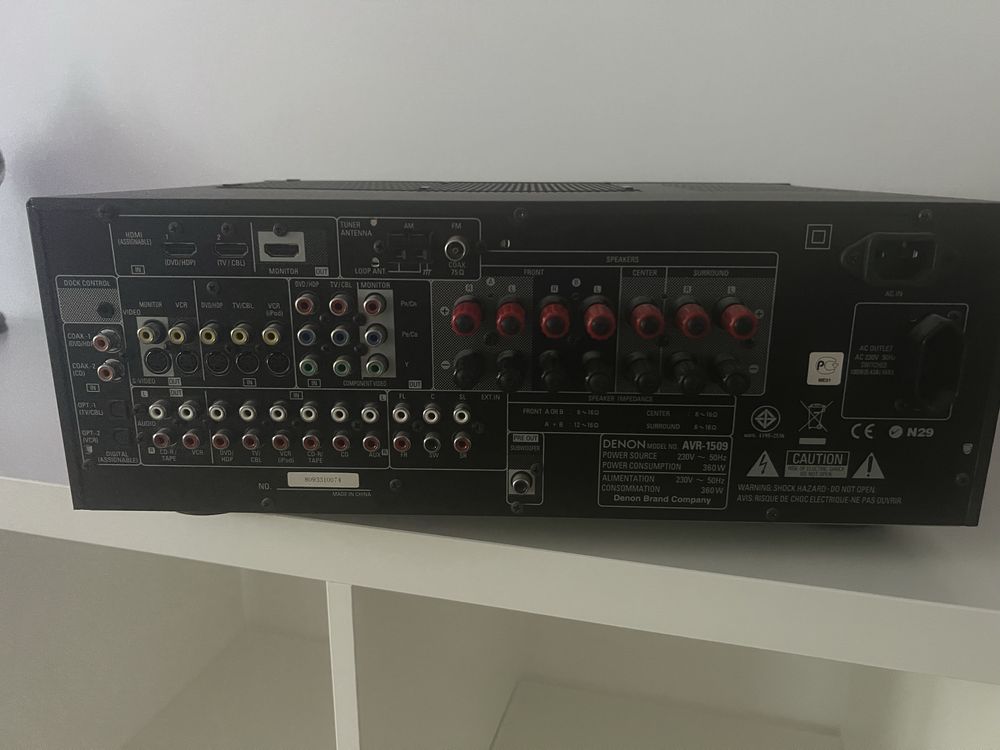 Amplituner denon + glośniki wharfedale