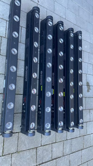6 x belka ADJ Beam Quad Led + mocne zamawiane pokrowce na 2 sztuki.
