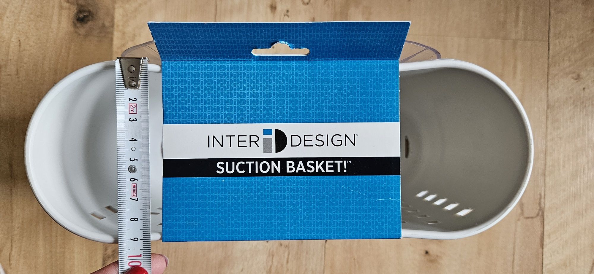 InterDesign biały koszyk łazienkowy na 3 przyssawki jest idealny na sz
