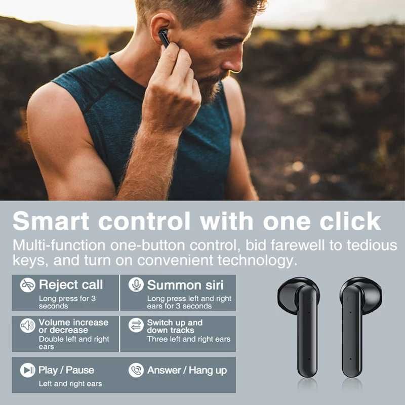 Bluetooth 5.2 Наушники TWS - Гарнитура Беспроводная, Touch Control