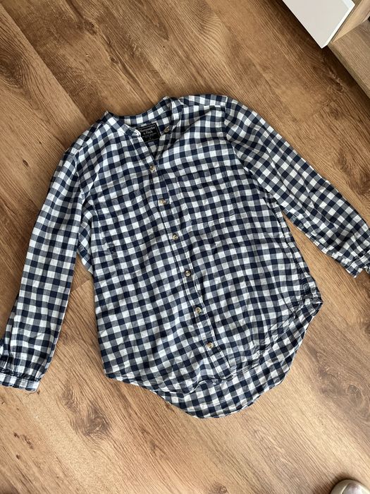 Koszula w kratę kratka rękaw 3/4 abercrombie&fitch