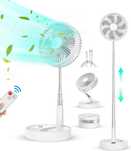 Wentylator, wiatrak FOLDING FAN P9S składany, teleskopowy - biały