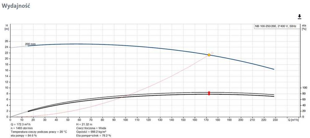 Pompa Grundfos NB 100-250/266 z silnikiem 15kW